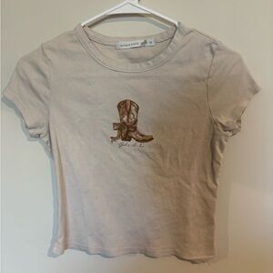 Altar'd State Cream Graphic Tee